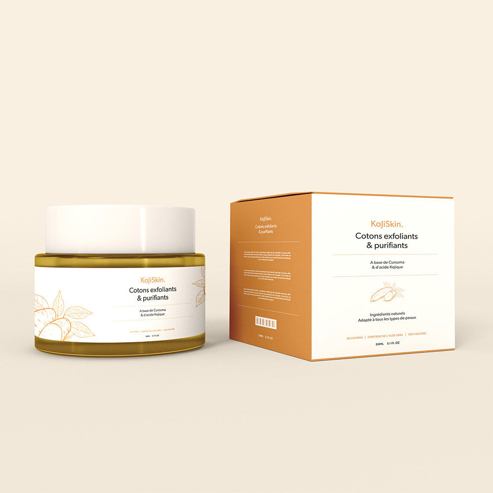 Disques exfoliants et purifiants de la marque Kojiskin