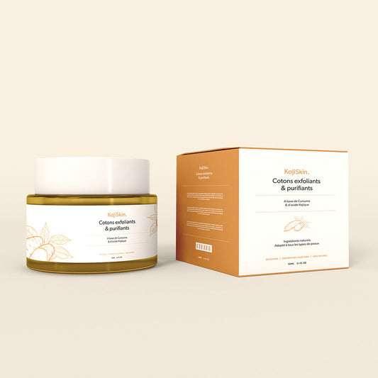 Disques exfoliants et purifiants de la marque Kojiskin