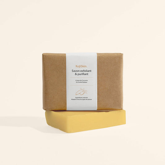 Savon exfoliant et purifiant de la marque Kojiskin